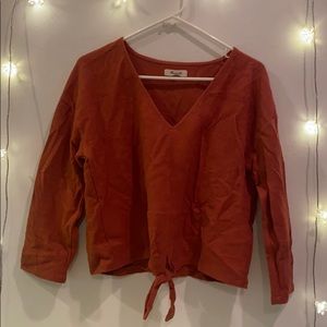 Front tie madewell V shirt